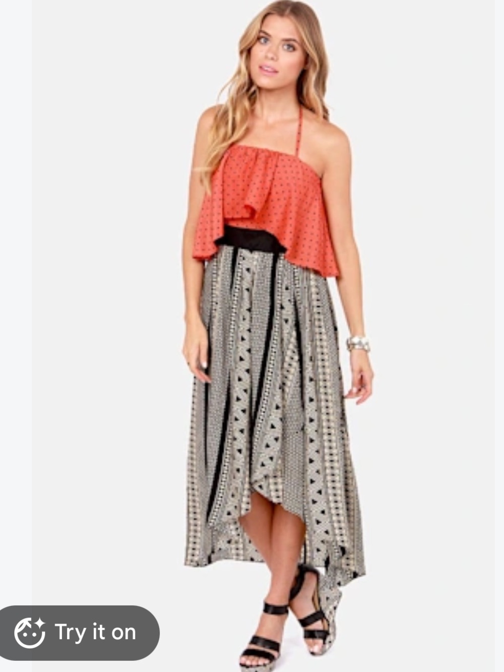 Fun & Flirt Geometric Print dress Size Medium